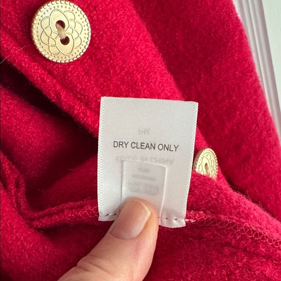 Boiled Wool Fitted Blazer from Appleseed’s, cherry red, PM, excellent condition - Picture 7 of 11